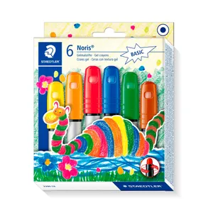 Creyones de Cera con Textura Gel Staedtler Noris Glitter Básicos 6 Colores